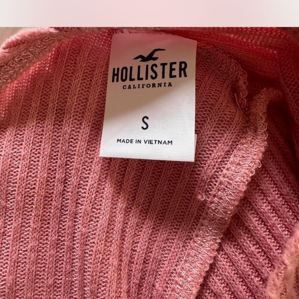 Pink Ribbed Tie-Front Top - Picture 3 of 3